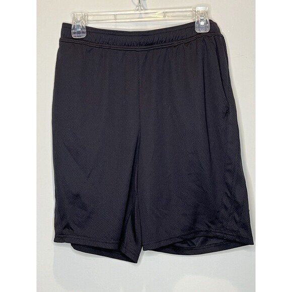 All In Motion Shorts Boys Medium Black Polyester Athletic Basketball Logo - Picture 2 of 12